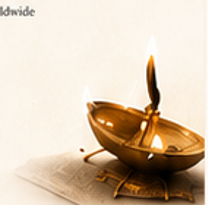 Traditional brass diya
